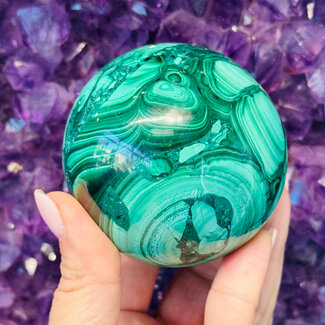 Malachite Spheres Orb - 65mm