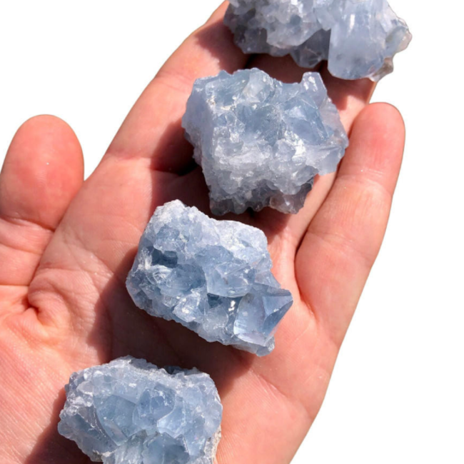 Blue Celestite (Celestine) Druzy Large - Rough Raw Natural