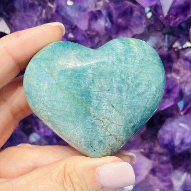 Amazonite Puffy Heart - Extra Large (3")