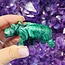 Malachite Hippos - Medium 2.5" Animal Carving