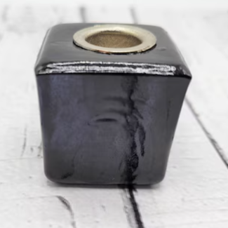 Mini Magic Ritual Candle Holder - Black 1" Glass Chime Spell Mini Magic Ritual Candle Holder - Black 1" Glass Chime Spell