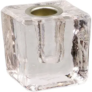 Mini Magic Ritual Candle Holder - Clear 1" Glass Chime Spell Mini Magic Ritual Candle Holder - Clear 1" Glass Chime Spell