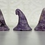 Lepidolite Witch's Pointed Hat - Witches Samhain Carving 2"