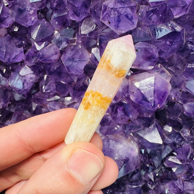 Pink Aragonite Point Tower Generator - Small 1-2"