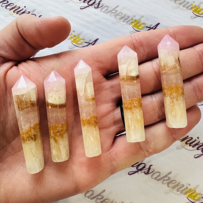 Pink Aragonite Point Tower Generator - Small 1-2"