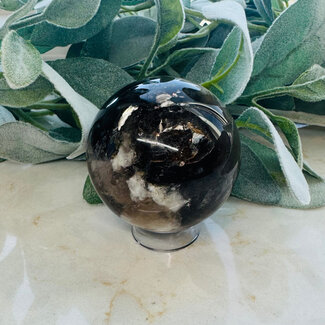 Smoky Smokey Quartz & Mica Sphere Orb - 60-65mm