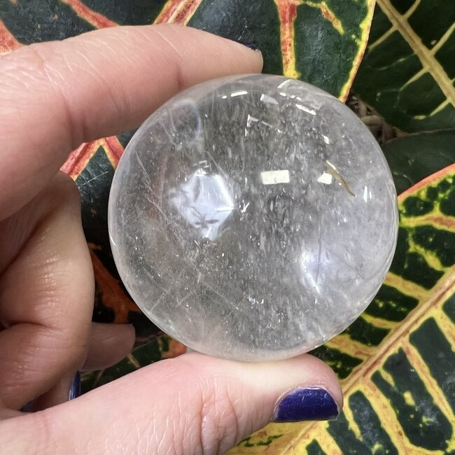 Clear (Crystal) Quartz Sphere Orb - 55-60mm & Sphere Stand