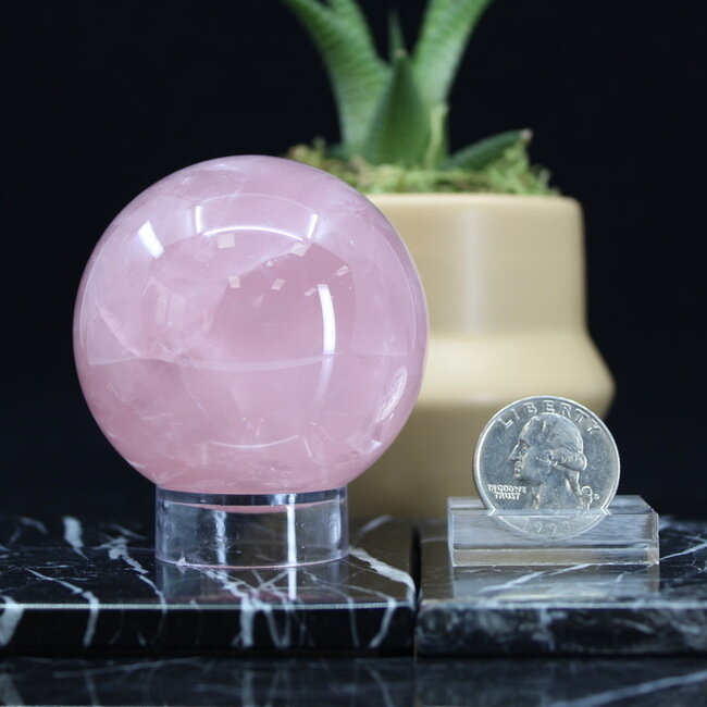 Rose Quartz Sphere Orb - 55-60mm