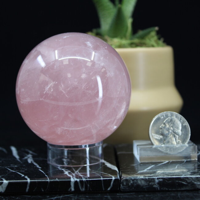 Rose Quartz Sphere Orb - 60-65mm