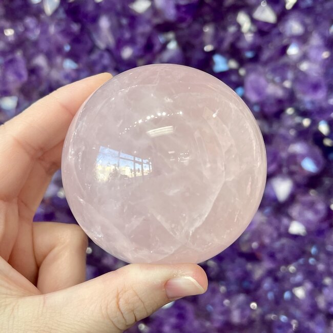 Rose Quartz Sphere Orb - 70-75mm