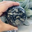 Que Sera (Blue Opal Llianite Galaxy Rhyolite Liberite Glaucophane) Sphere Orb - 65-70mm