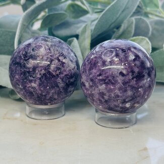 Lepidolite (Purple Mica Muscovite) Sphere Orb - 55-60mm