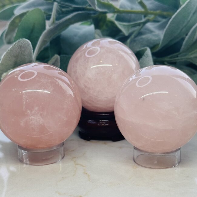 Rose Quartz Sphere Orb - 55-60mm