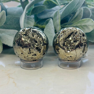 Pyrite (Cocada) Sphere Orb Globe - 45-50mm