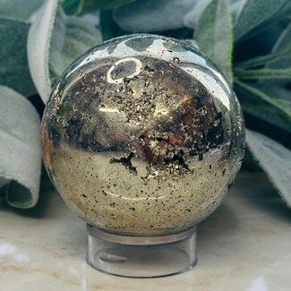 Pyrite (Cocada) Sphere Orb - 55-60mm Pyrite (Cocada) Sphere Orb - 55-60mm