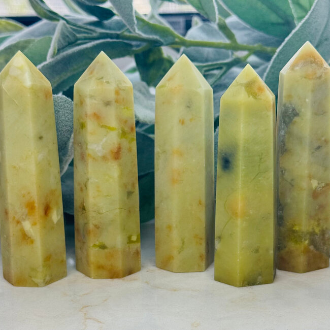 Green Opal Towers Points Generators - Medium 3-4"