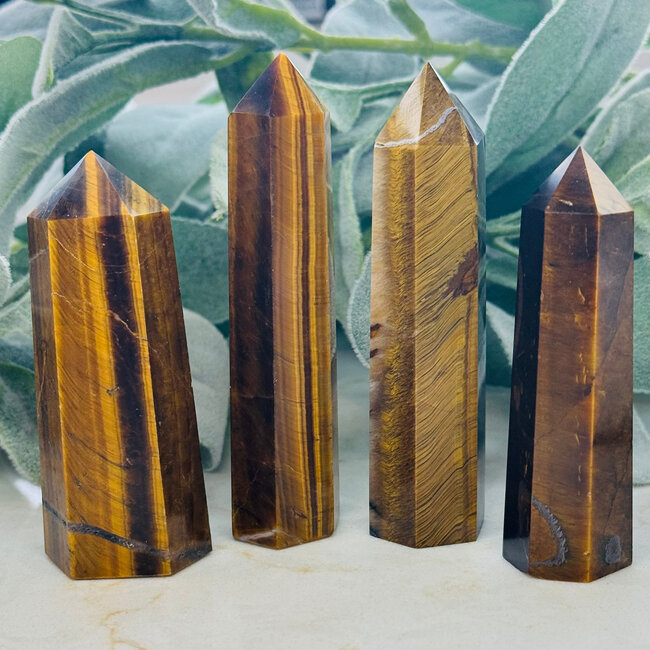 Gold Tigers Eye Towers Points Generators - Medium (3-4")