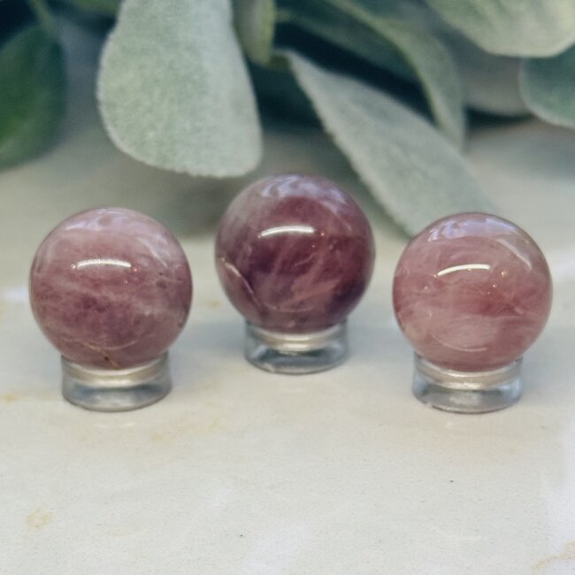 Purple Lavender Rose Quartz Sphere Orb - 20-30mm