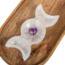 Selenite (Satin Spar Gypsum) Charging Bowl Dish - 5.5" Triple Moon Small