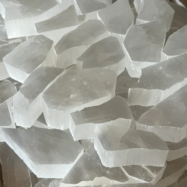 Ulexite "TV Stone" - Rough Raw Natural - Medium