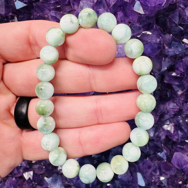 Green Angelite Bracelets - 8mm