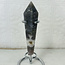 Moss Agate Tower Point Generator - Large (4-5") with Stand
