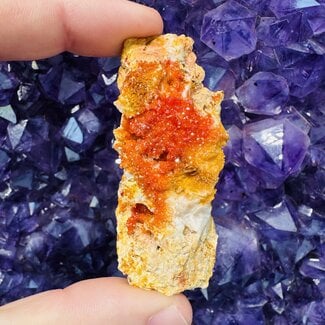 Vanadinite on Barite - Rough Raw Natural Vanadinite on Barite - Rough Raw Natural