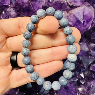 Blue Sponge Coral Bracelets - 8mm