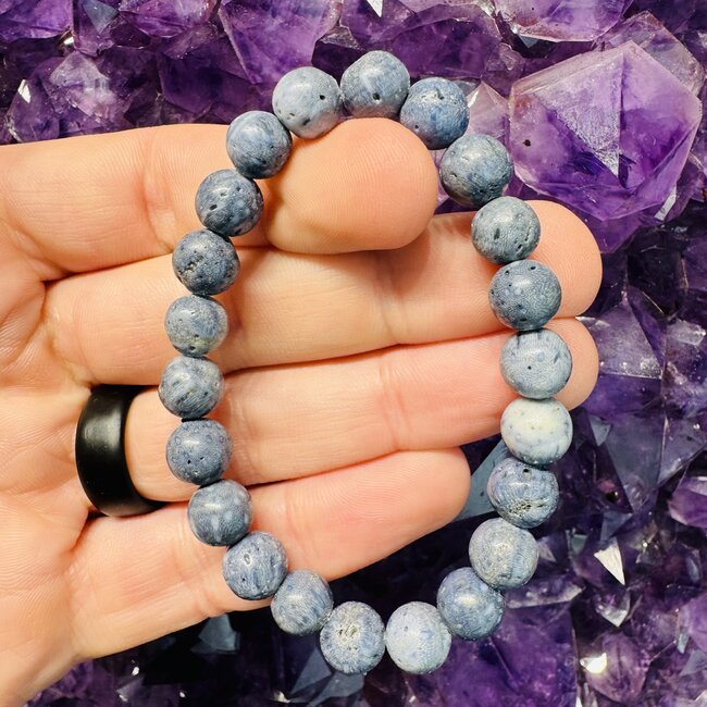 Blue Sponge Coral Bracelets - 8mm