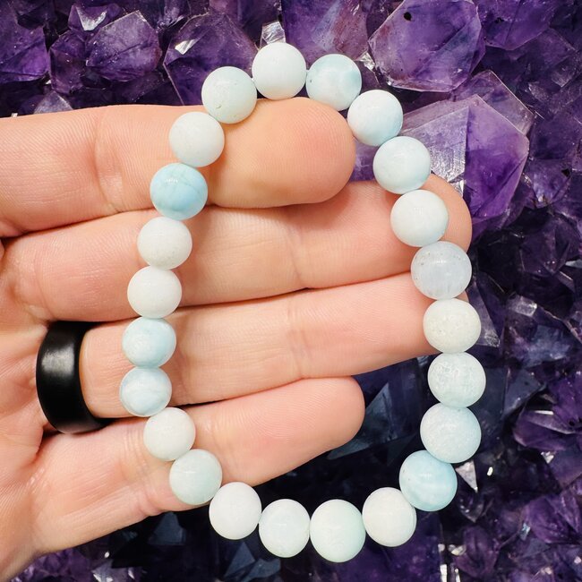 Blue (Natural) Hemimorphite Bracelets - 8mm