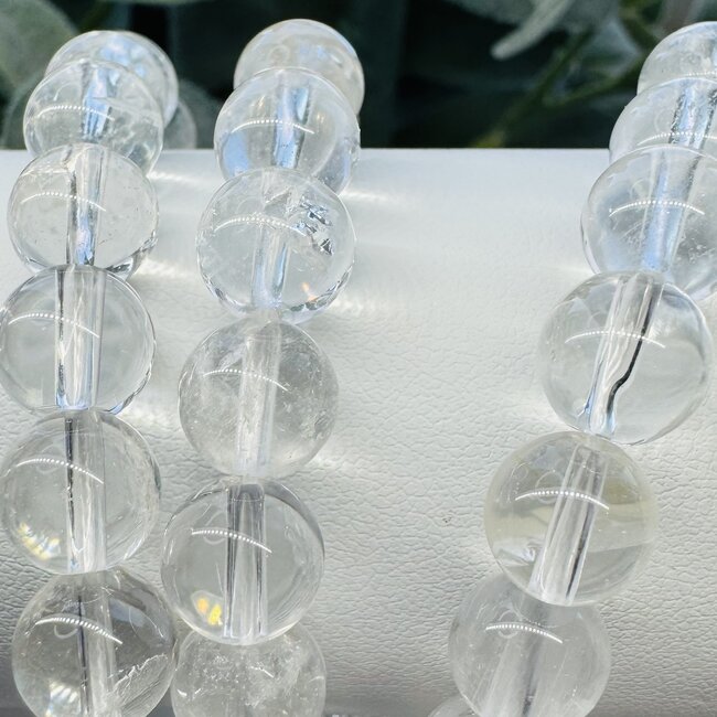 Clear (Crystal) Quartz Japa Mala White Tassel - Japamalas Prayer Meditation Mantra Counting Beads Necklace - 8mm