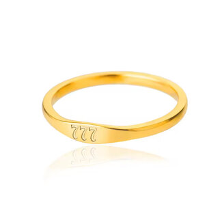 777 Gold Plated Rings - Size 10 Simple Stackable