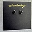 Black Spinel Earrings - 4mm Faceted Stud Sterling Silver Gemstone Jewelry