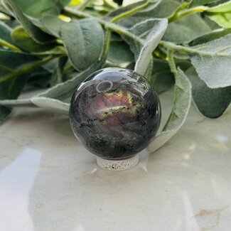 Purple Labradorite Sphere Orb - 40-45mm