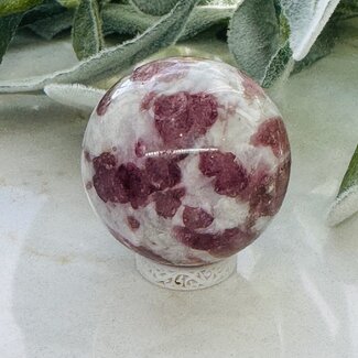 Ruby Pink (Rubellite)Tourmaline Sphere Orb - 40-45mm