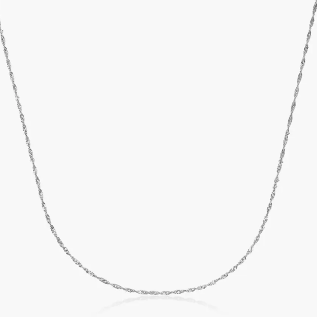 Necklaces - 18" Twist Chain (Silver Plated on Copper) - Pendants