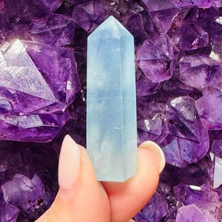Blue Aquamarine Obelisk Tower Generator Point - Small (1-2.5")