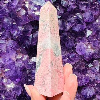 Pink Peruvian Rhodonite Obelisks - Medium (3-4") Generators Towers Points