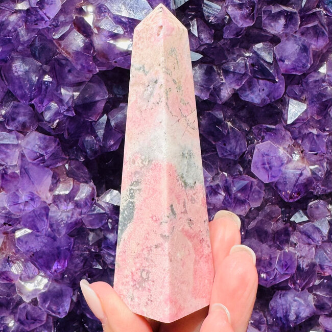Pink Peruvian Rhodonite Obelisks - Medium (3-4") Generators Towers Points