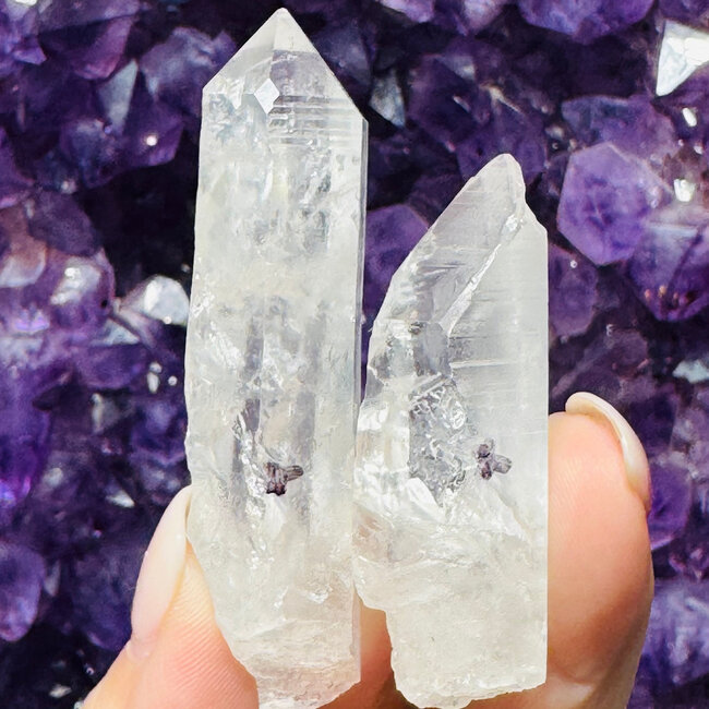 Clear (Crystal) Quartz Lightening Striked Points - Medium 1-3.5" Rough Raw Natural