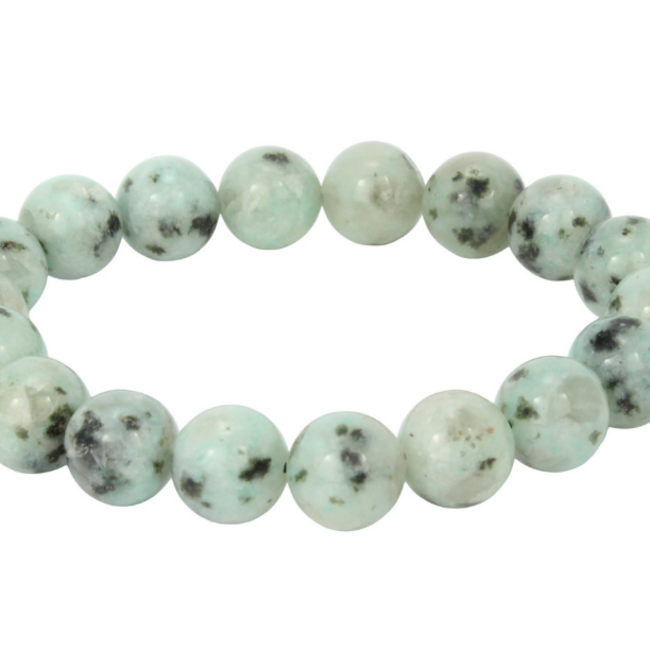 Kiwi Jasper (Amazon River Stone Sesame Jasper) Bracelets - 8mm