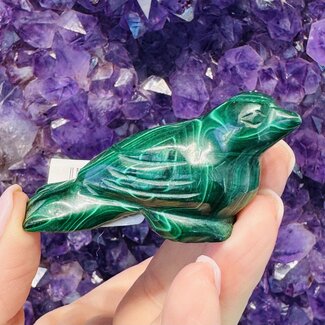 Malachite Birds - Medium 2.5" Animal Carving Malachite Birds - Medium 2.5" Animal Carving