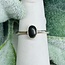 Shungite Rings - Size 8 Oval Bezel Set - Sterling Silver