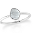 Selenite Rings - Size 4 Rough Raw Natural Bezel Set - Stackable Sterling Silver