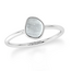 Selenite (Satin Spar Gypsum) Rings - Size 5 Rough Raw Natural Bezel Set - Stackable Sterling Silver