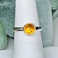 Amber Rings - Size 6 Round Bezel Set - Sterling Silver .925