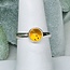 Amber Rings - Size 7 Round Bezel Set - Sterling Silver .925