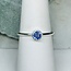 Tanzanite Rings - Size 9 Round Faceted Bezel Set - Sterling Silver