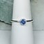 Tanzanite Rings - Size 6 Round Faceted Bezel Set - Sterling Silver