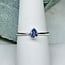 Tanzanite Rings - Size 7 Teardrop Pear Faceted Bezel Set - Sterling Silver